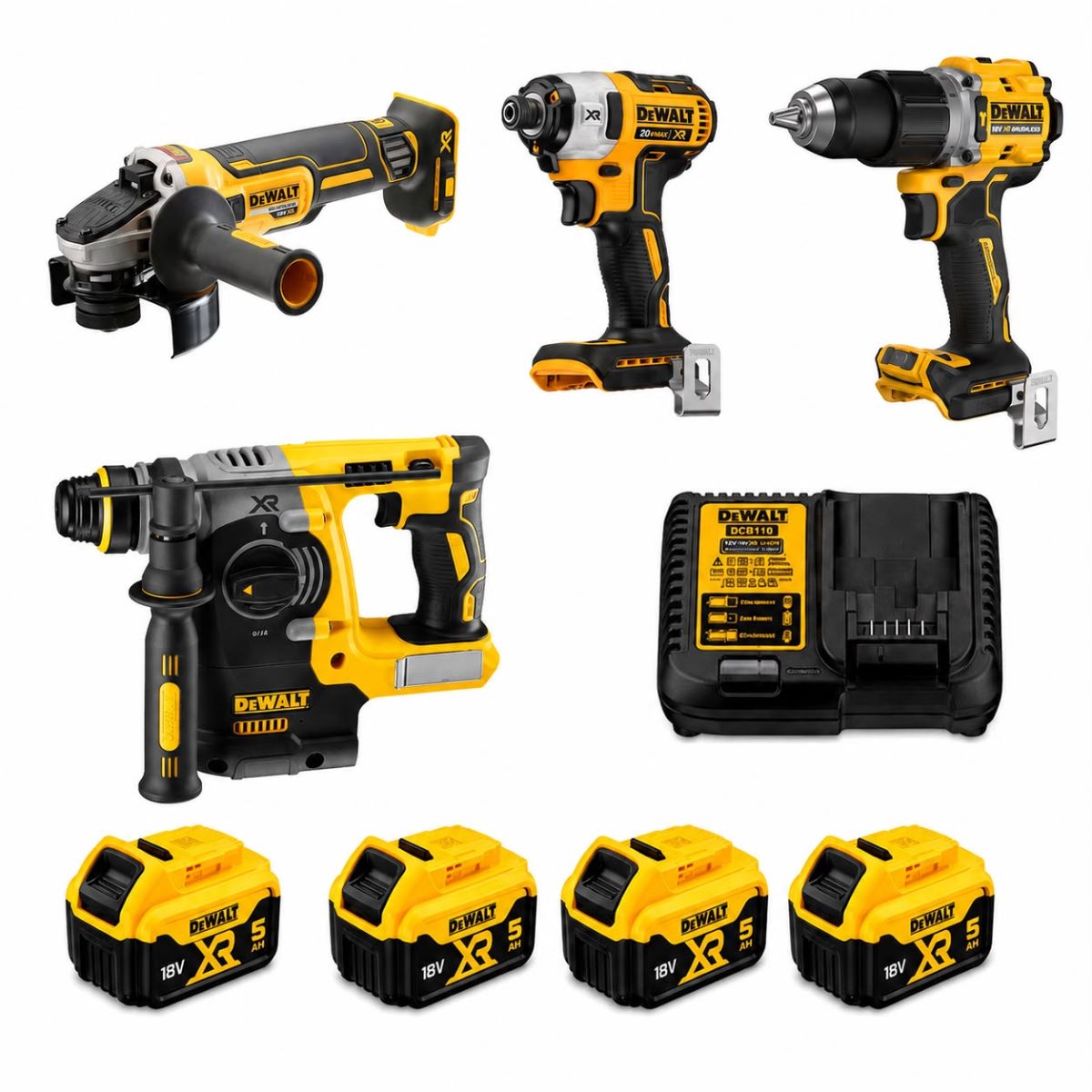 DEWALT 18V 5.0AH KÖMÜRSÜZ ELEKTRİKÇİ SETİ