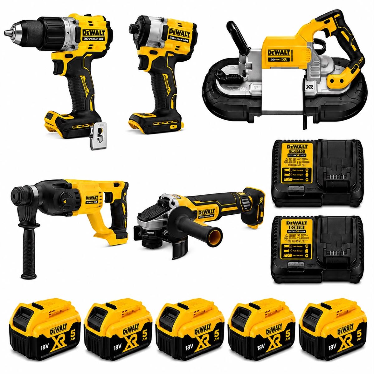 DEWALT 18V 5.0AH KÖMÜRSÜZ MEKANİKÇİ SETİ