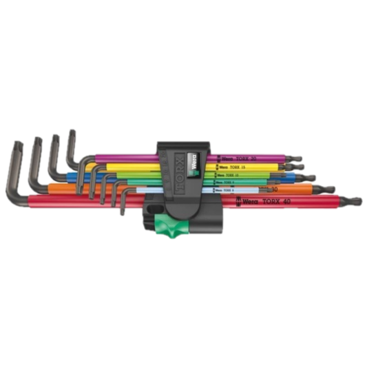 WERA 967/9 TX XL Çok Renkli 1 L-anahtar seti, TORX® vidalar için, uzun
