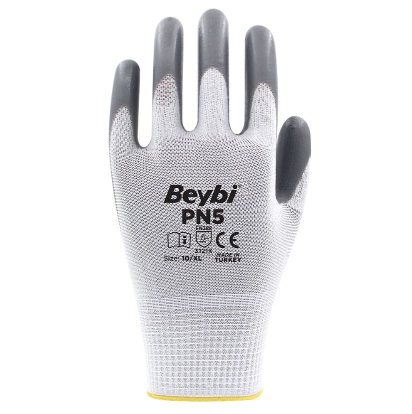 BEYBİ PN5 POLYESTER ÖRME NİTRİL ELDİVEN NO:10